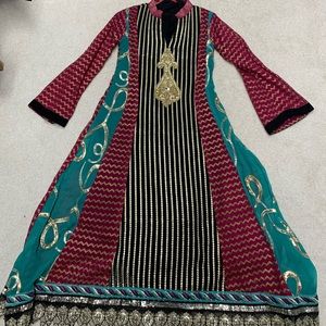 Pakistani Anarkali Dress with Pajama and Dupatta